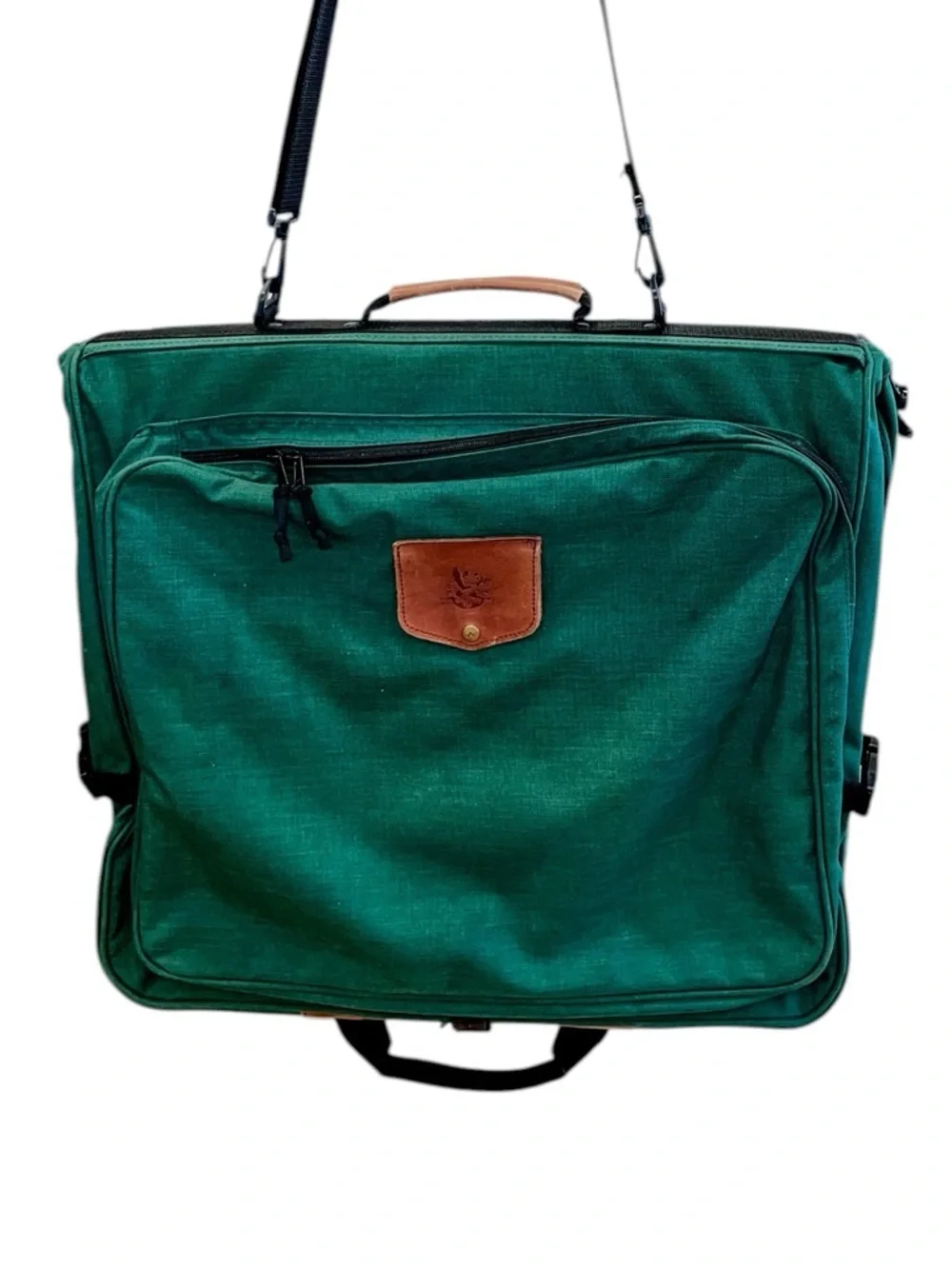 Eddie Bauer Vintage Travel Foldable Garment Bag with Shoulder Strap Green